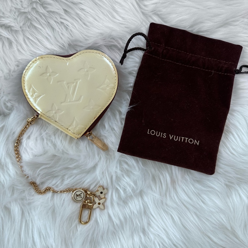 Louis Vuitton heart shaped coins bag